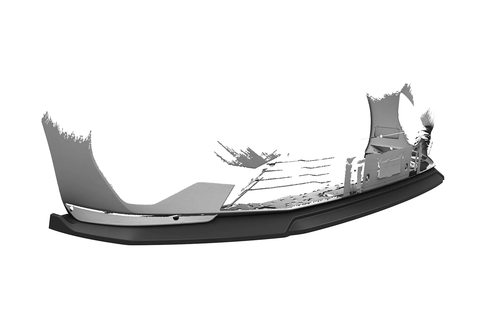 Cup-Spoilerlippe mit ABE für Peugeot 308 (P51) GT CSL772 Schwarz Strukturiert