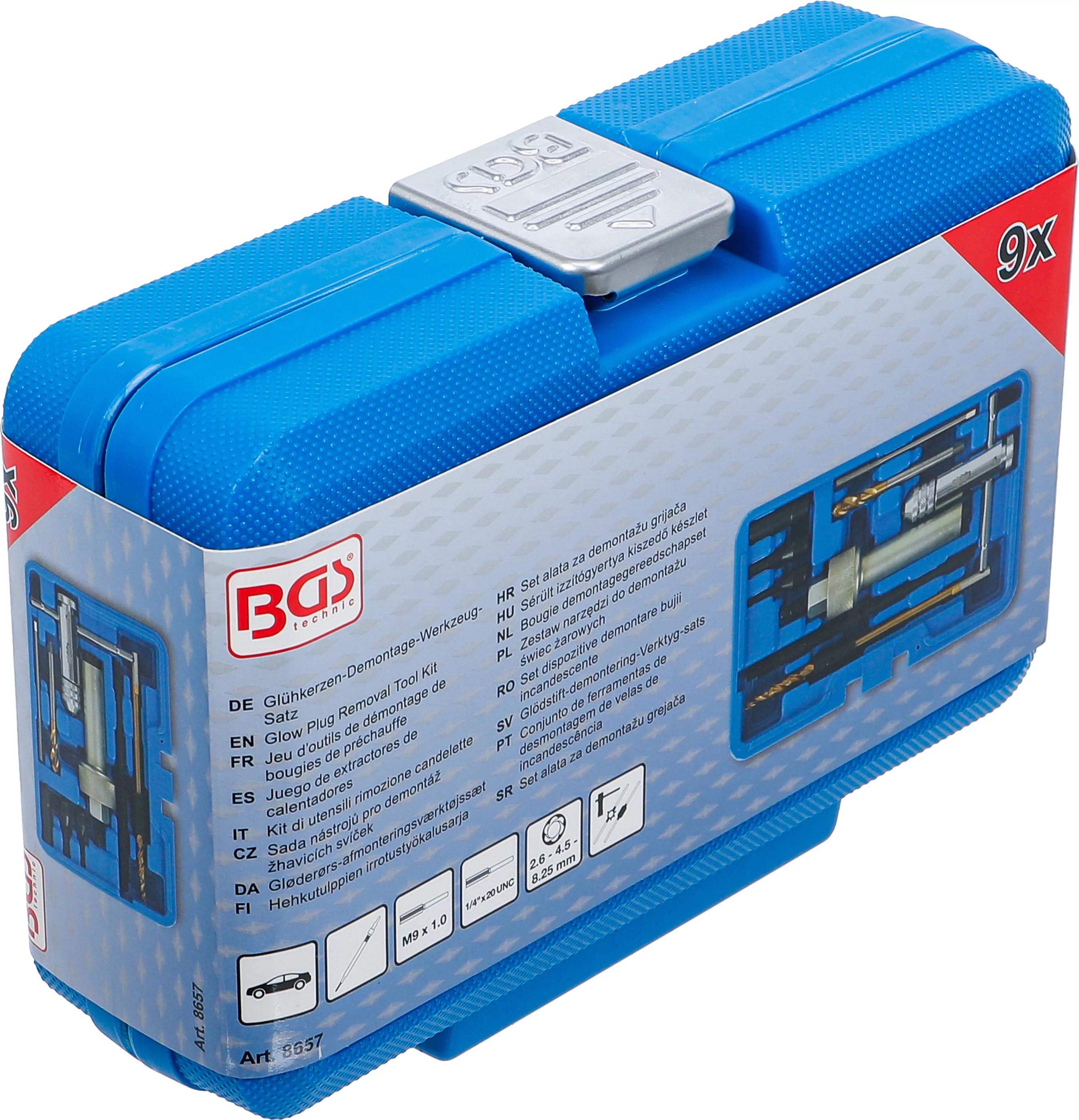 Glühkerzen-Demontage-Werkzeug-Satz | M9 | 9-tlg.