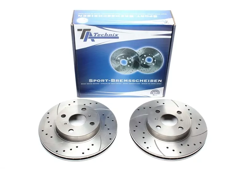 TA Technix Sport Bremsscheiben Satz Vorderachse passend für Toyota Corolla Compact / Corolla / Corolla Wagon / Corolla Liftback