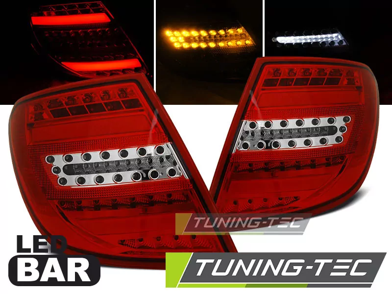 Led Bar Tail Lights Red Whie Fits Mercedes C-klasa W204 Kombi 07-10