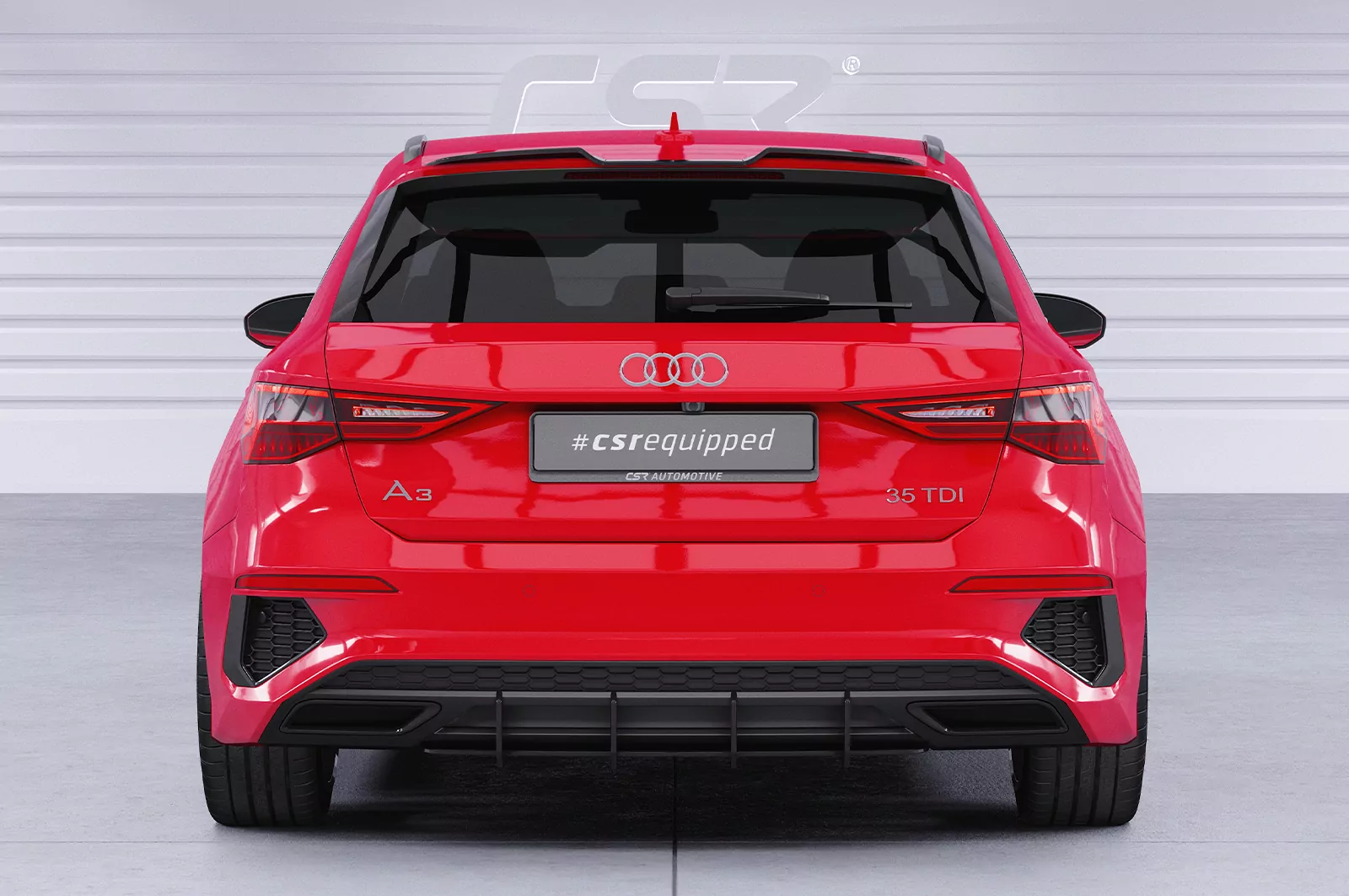 Heckflügel mit ABE für Audi A3 Sportback S-Line/S3 (8Y) HF811 Schwarz Strukturiert