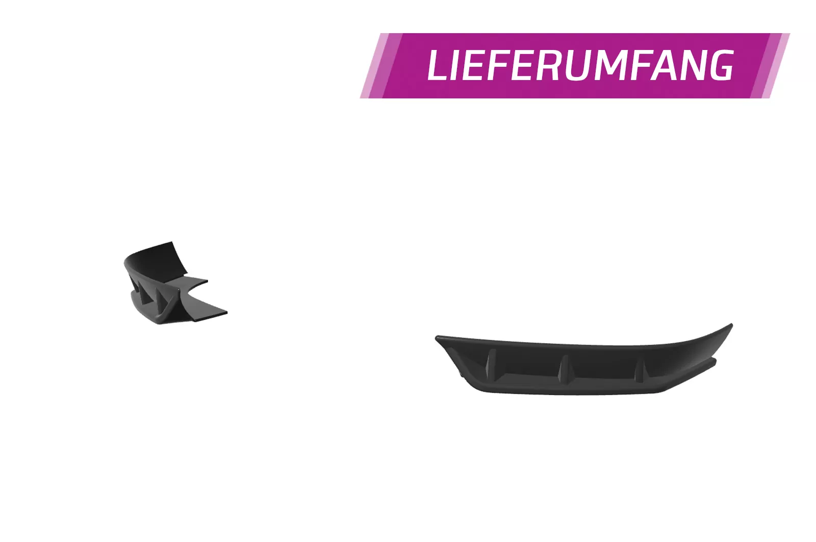 Heckansatz für Hyundai I30 (PD) N HA429 Schwarz Strukturiert