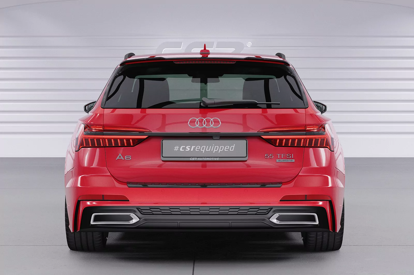 Heckflügel mit ABE für Audi A6 C8 (Typ 4K/F2) Avant HF826 Schwarz Strukturiert