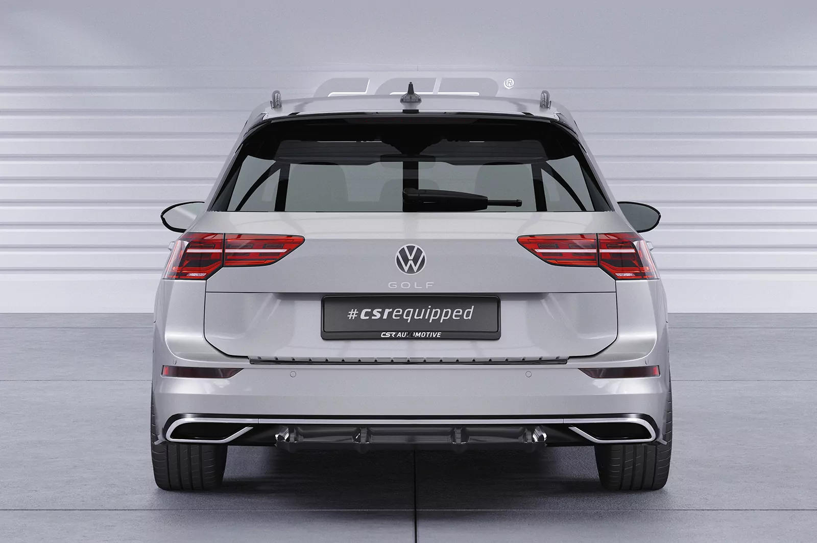 Heckansatz für VW Golf 8 (Typ CD) HA414 Schwarz Strukturiert