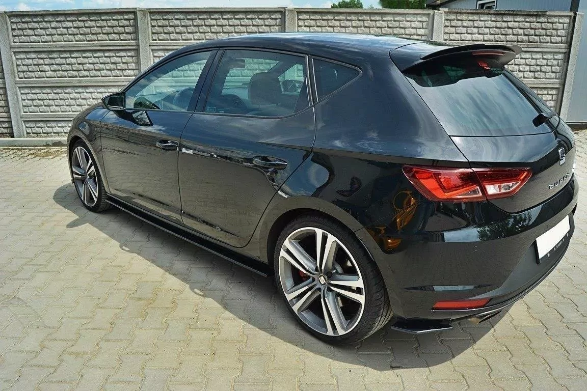 Seitenschweller Ansatz Passend Für Passend Für SEAT LEON III CUPRA / FR Schwarz Hochglanz Schwarz Hochglanz