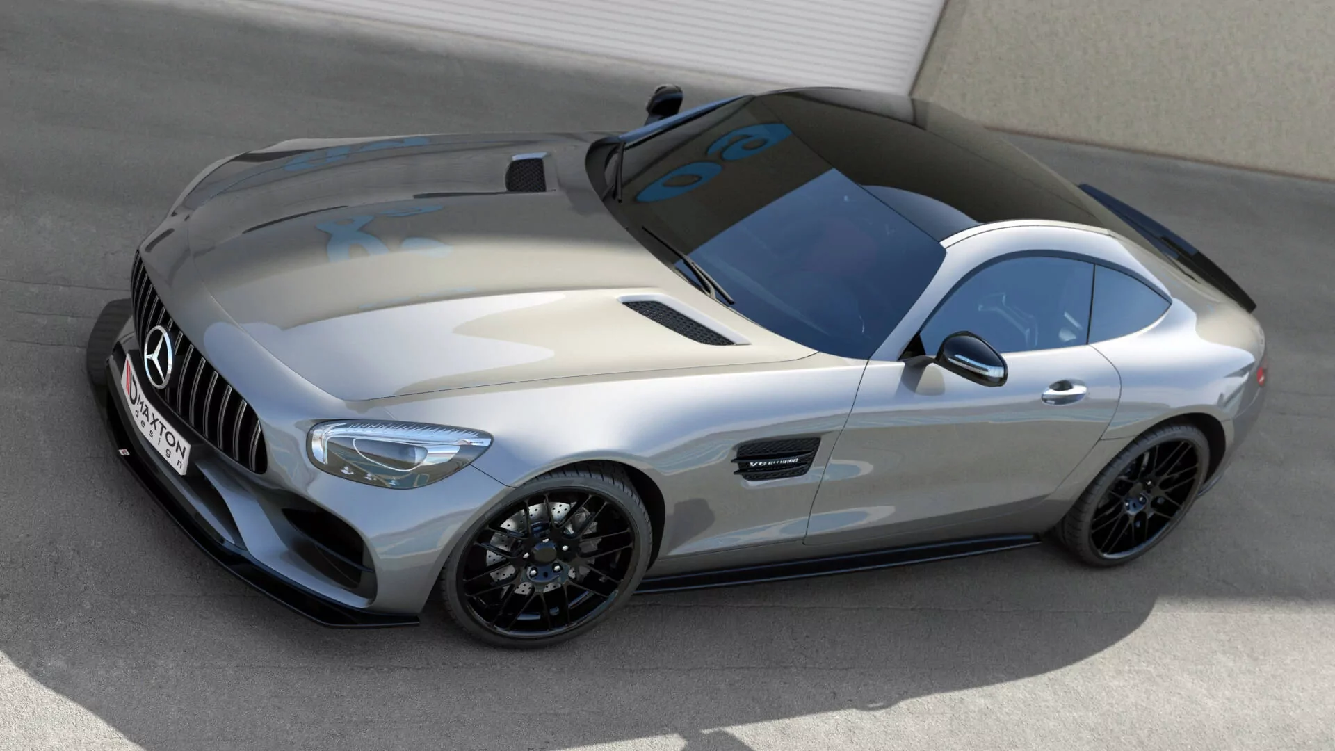 Seitenschweller Ansatz Für Mercedes-AMG GT / GT S C190 Facelift Schwarz Hochglanz