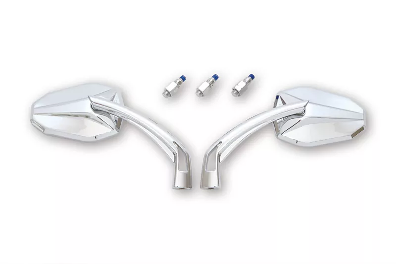 HIGHSIDER pro Handlebar Mirror Victory Chrome (Pair)