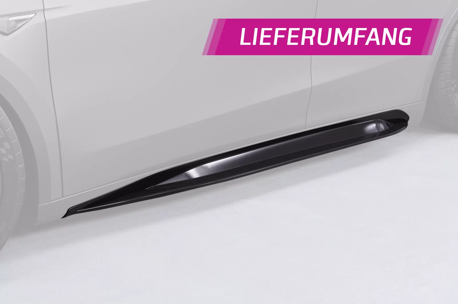 Seitenschweller für Tesla Model Y SS545 Schwarz Strukturiert