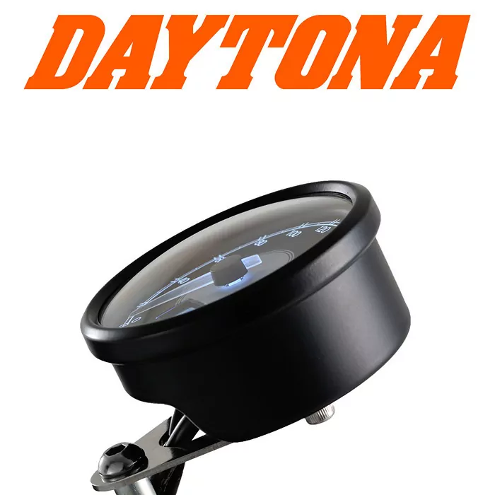 Daytona Digitaltacho Velona, Ø 80mm, -260 Km/h, Tacho/dreh/uhr/voltanz./trip/bel. Weiss, E-geprüft