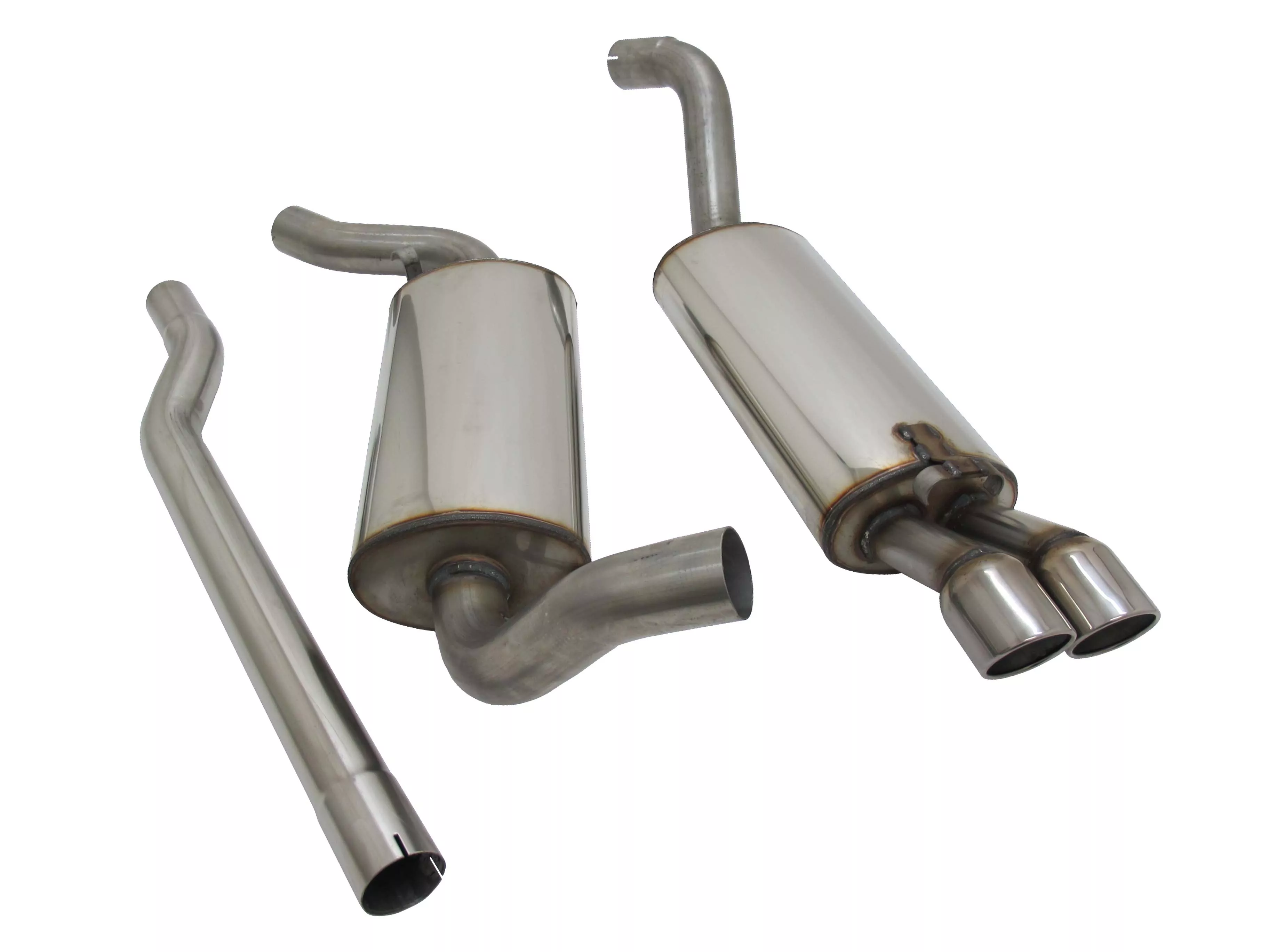 NOVUS Sportauspuff Anlage 2x76mm SR für Audi 80/90 B3 Typ 89