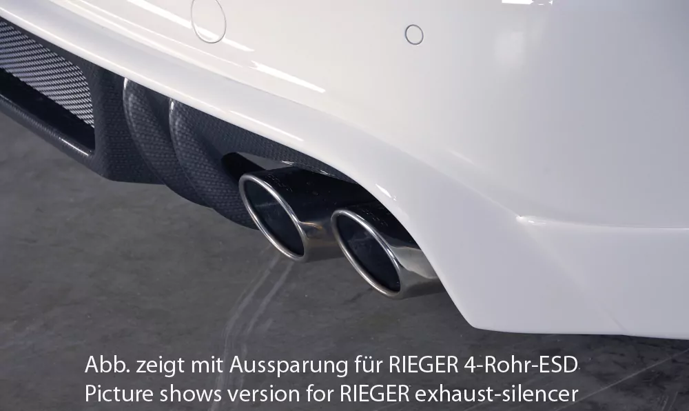 Rieger Heckschürzenansatz für Audi A4 (B8/B81) - Lim. 11.07-12.11 (bis Facelift) carbon optik