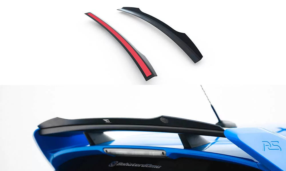 Spoiler CAP Passend Für V.2 Passend Für FORD FOCUS 3 RS Schwarz Hochglanz Schwarz Hochglanz