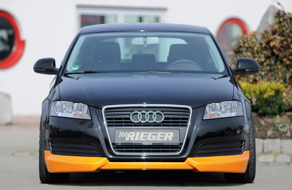 Rieger Spoilerlippe für Audi A3 (8P) - 3-tür. 07.08- (ab Facelift) carbon optik