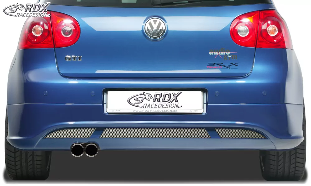 RDX Heckansatz für VW Golf 5 "V2" mit Endrohrausfräsung links Heckschürze Heck