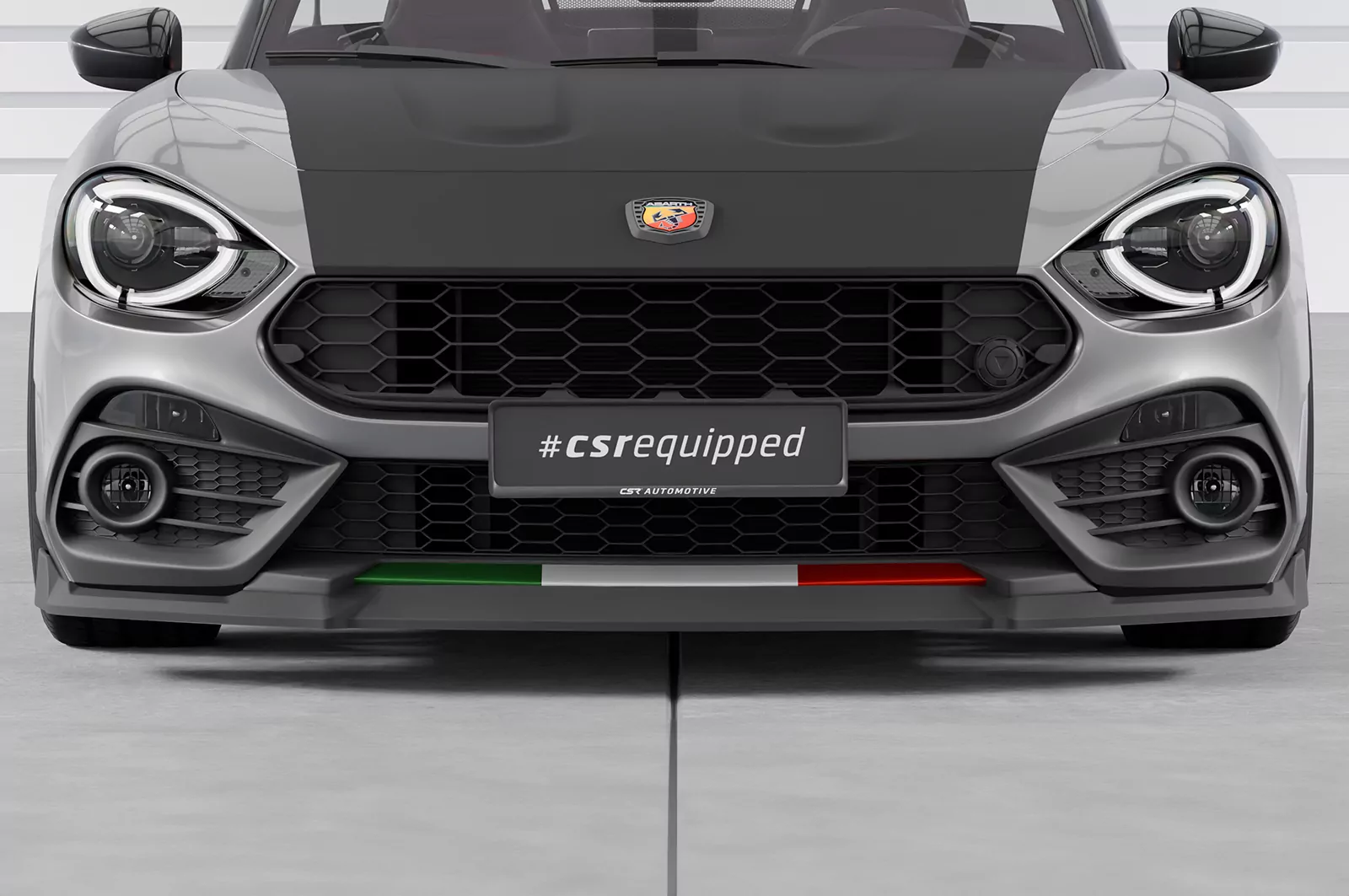 Cup-Spoilerlippe mit ABE für Fiat Abarth 124 Spider CSL824 Schwarz Strukturiert