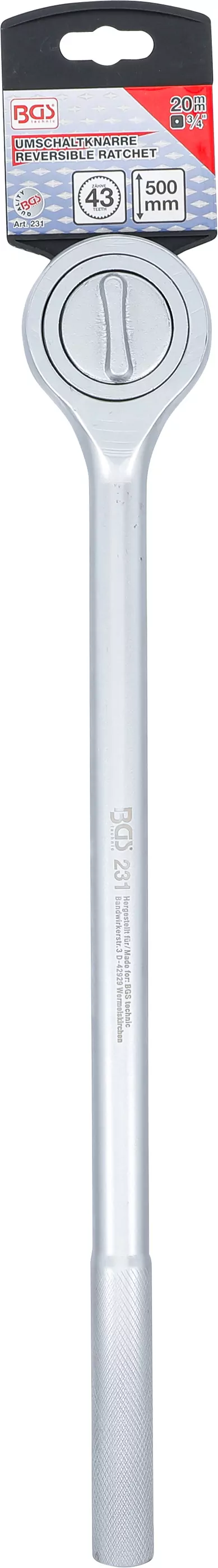 Umschaltknarre | Abtrieb Außenvierkant 20 mm (3/4")