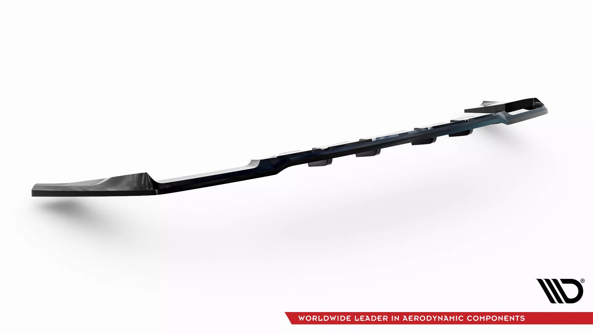 Hinten Splitter (mit Einem Vertikalem Balken) Mercedes-AMG GLC 63 Coupe C253 Facelift Schwarz Hochglanz