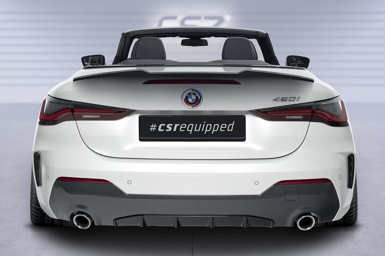 Heckflügel mit ABE für BMW 4er G23 Cabrio HF879 Schwarz Strukturiert