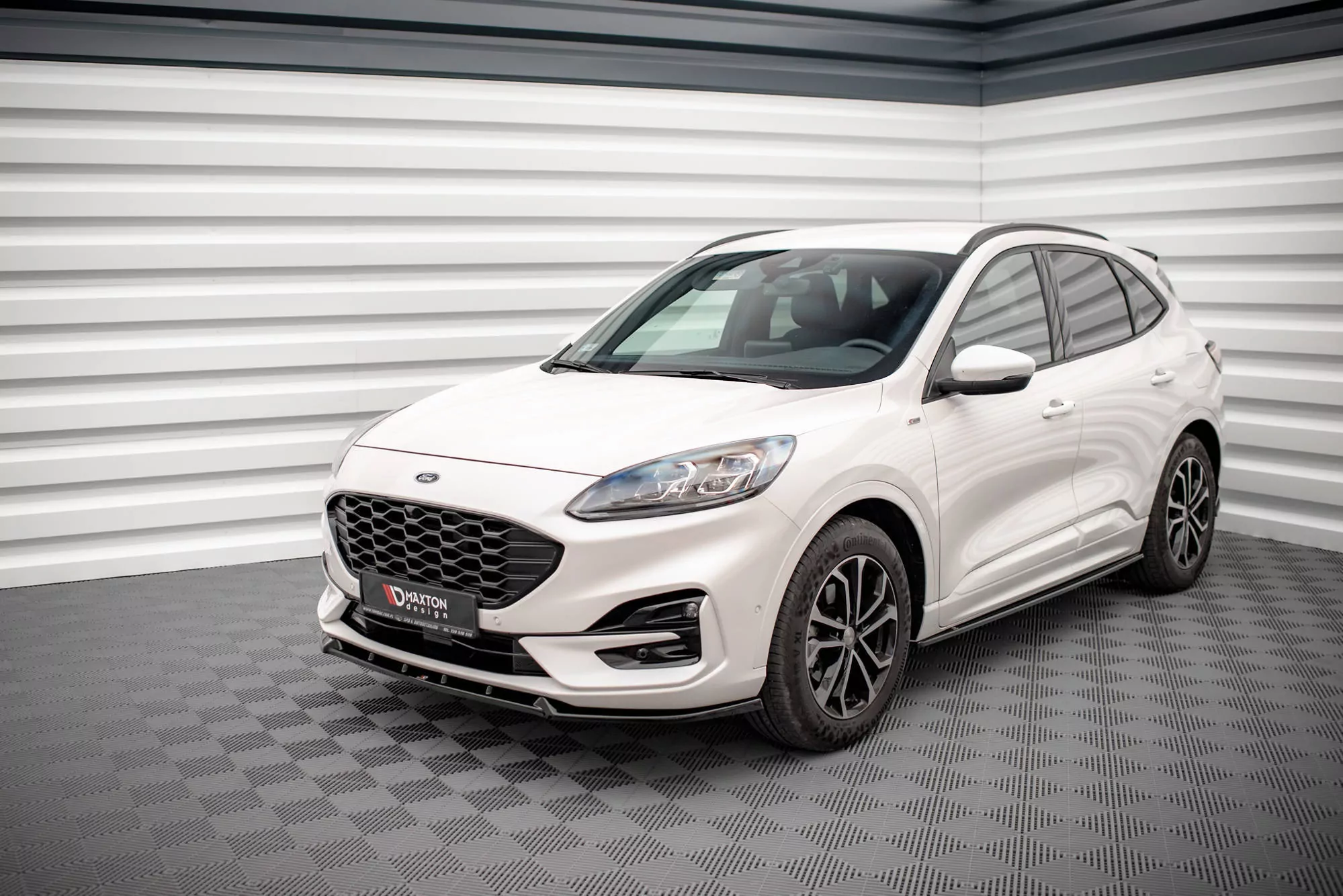 Seitenschweller Ansatz Für Ford Kuga ST-Line Mk3 Schwarz Hochglanz