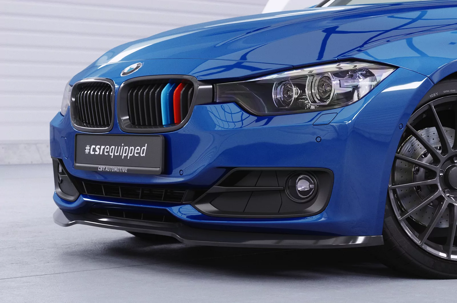 Cup-Spoilerlippe mit ABE für BMW 3er (F30 / F31) CSL506 Schwarz Strukturiert