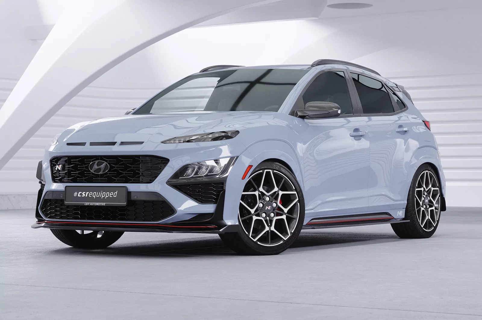 Seitenschweller für Hyundai Kona (1.Gen) N/N-Line SS577 Schwarz Strukturiert