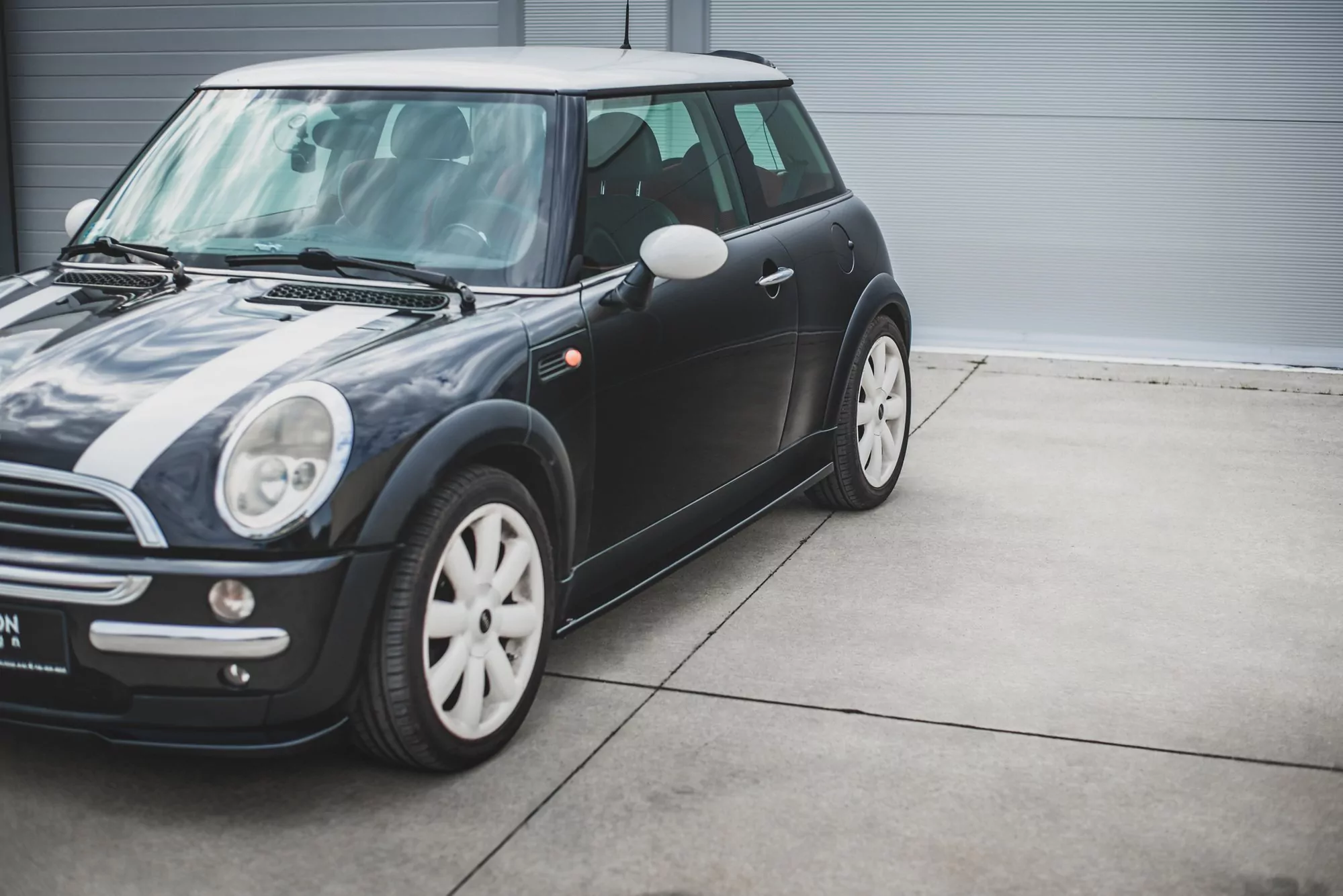 Seitenschweller Ansatz Passend Für Mini Cooper / One R50 Schwarz Hochglanz