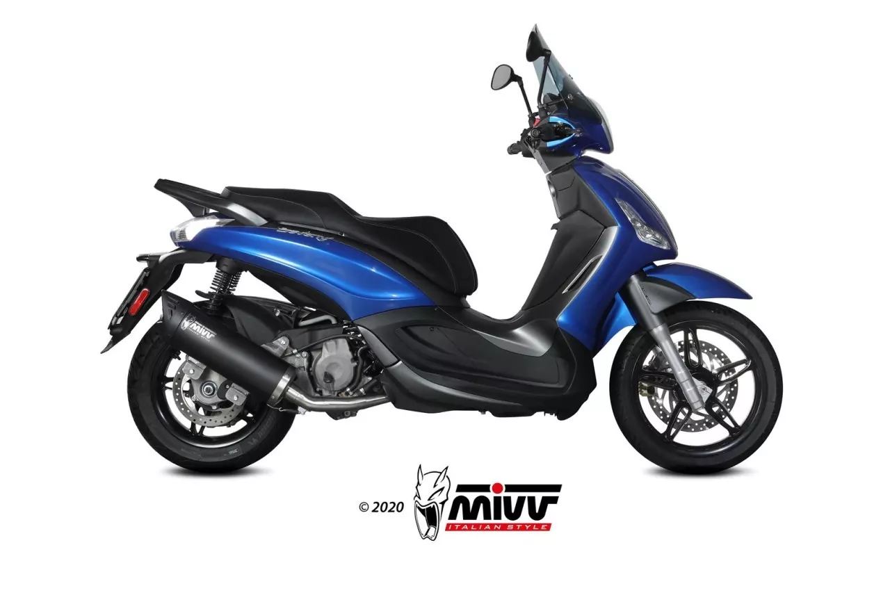 MIVV MOVER Edesltahl Inkl. Kat Schwarz PIAGGIO Beverly 350 17-21