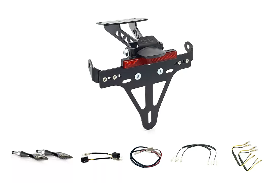 alpha Technik Kennzeichenhalter-Blinker-Kit X-LED für Yamaha MT-07 RM33 / RM34 ab Modelljahr 2021- (Hinten)