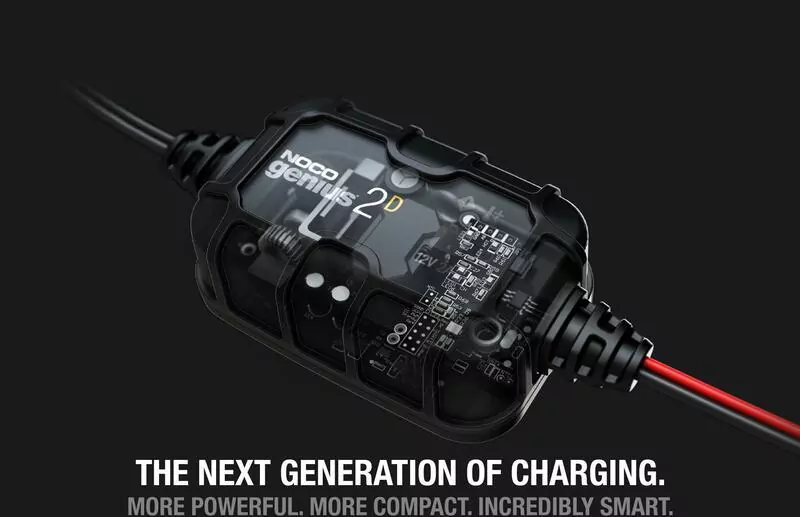 NOCO Genius2 Smart Battery Charger Clamps with Integrated Eyelets 6/12V 2A