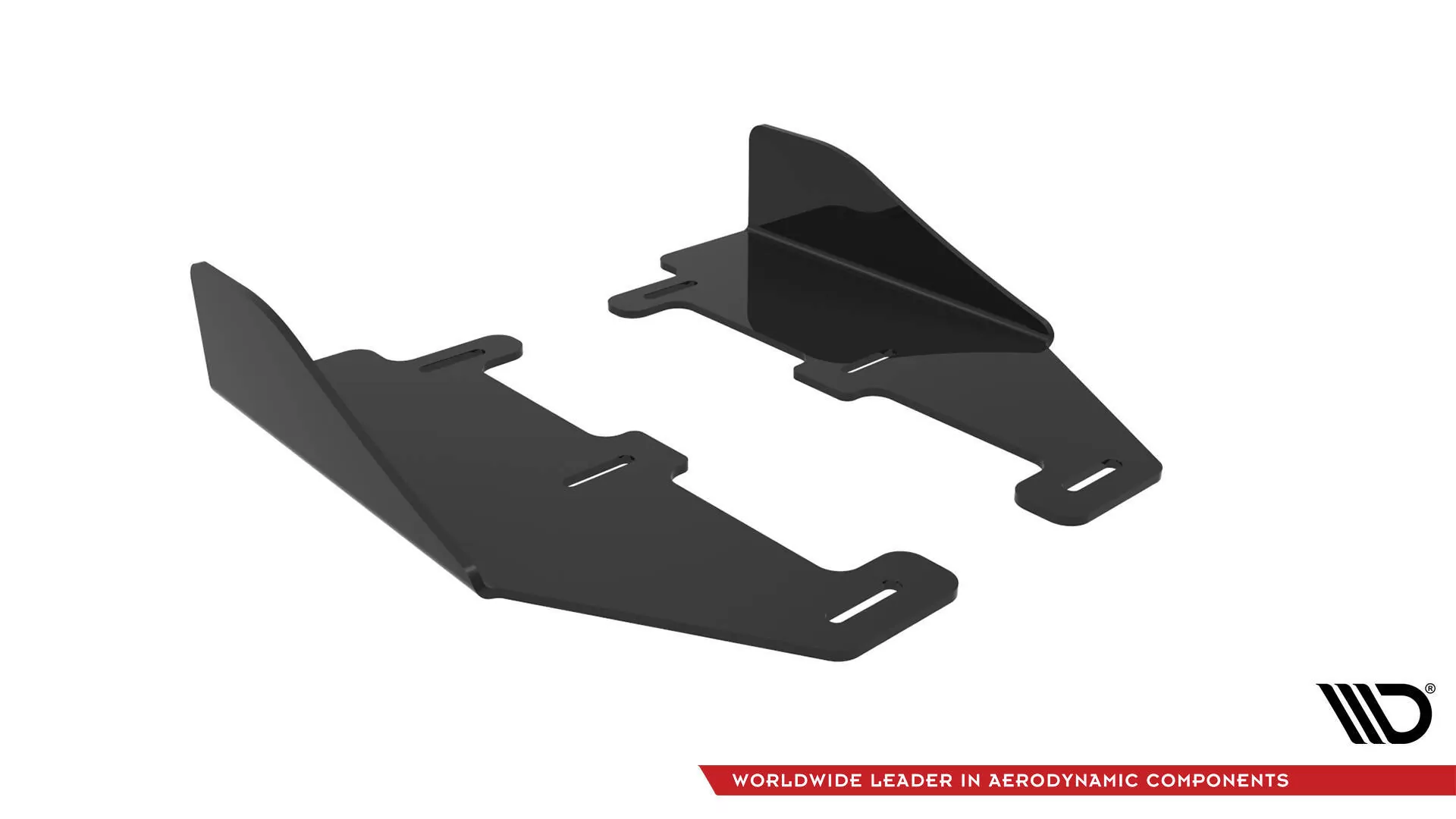 Side Front Stoßstangen Racing Flaps Passend Für Ford Fiesta Mk8 ST / ST-Line Schwarz Hochglanz