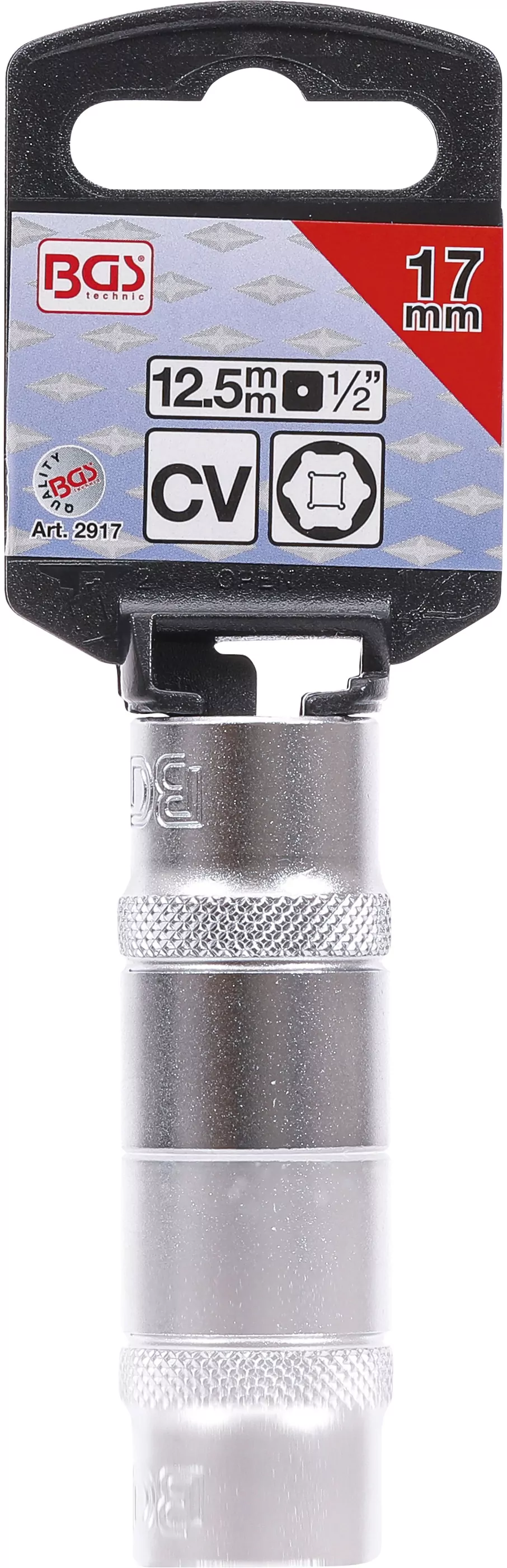 Steckschlüssel-Einsatz Sechskant | Antrieb Innenvierkant 12,5 mm (1/2") | SW 17 mm