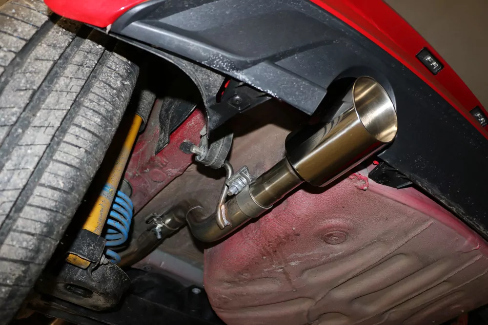 VW UP GTI  Endrohrsystem links passend auf originalen oder FOX-Endschalldämpfer - 1x90 Typ 25 links