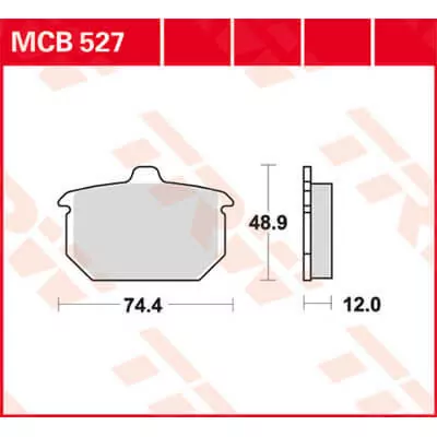 TRW Lucas Bremsbelag MCB527 mit ABE