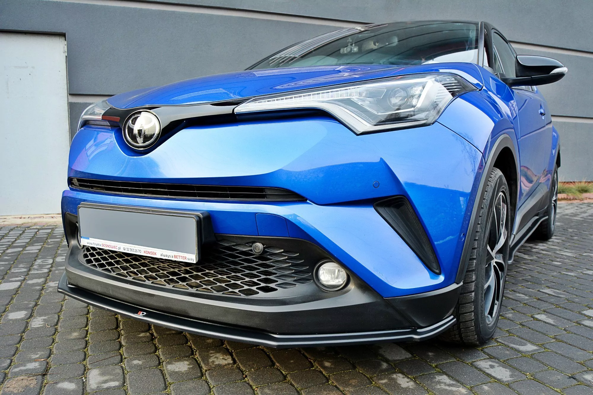 Front Ansatz Passend Für V.1 Passend Für TOYOTA C-HR  Schwarz Hochglanz Schwarz Hochglanz