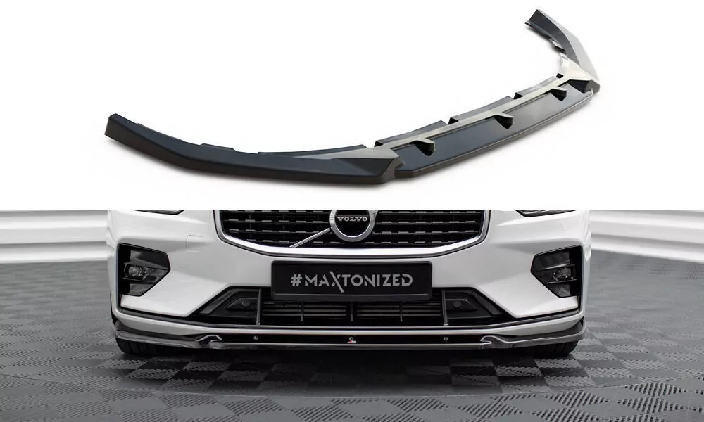 Front Ansatz V.1 Passend Für Volvo S60 R-Design Mk3 Schwarz Hochglanz