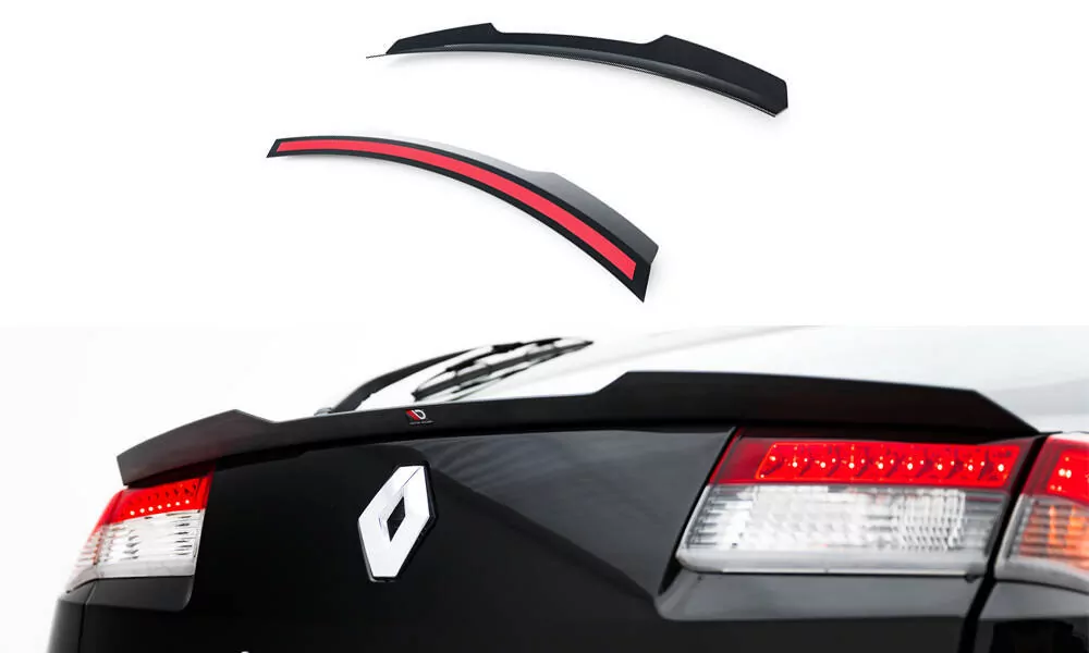 Spoiler CAP Für Renault Laguna Hatchback GT Mk3 Schwarz Hochglanz
