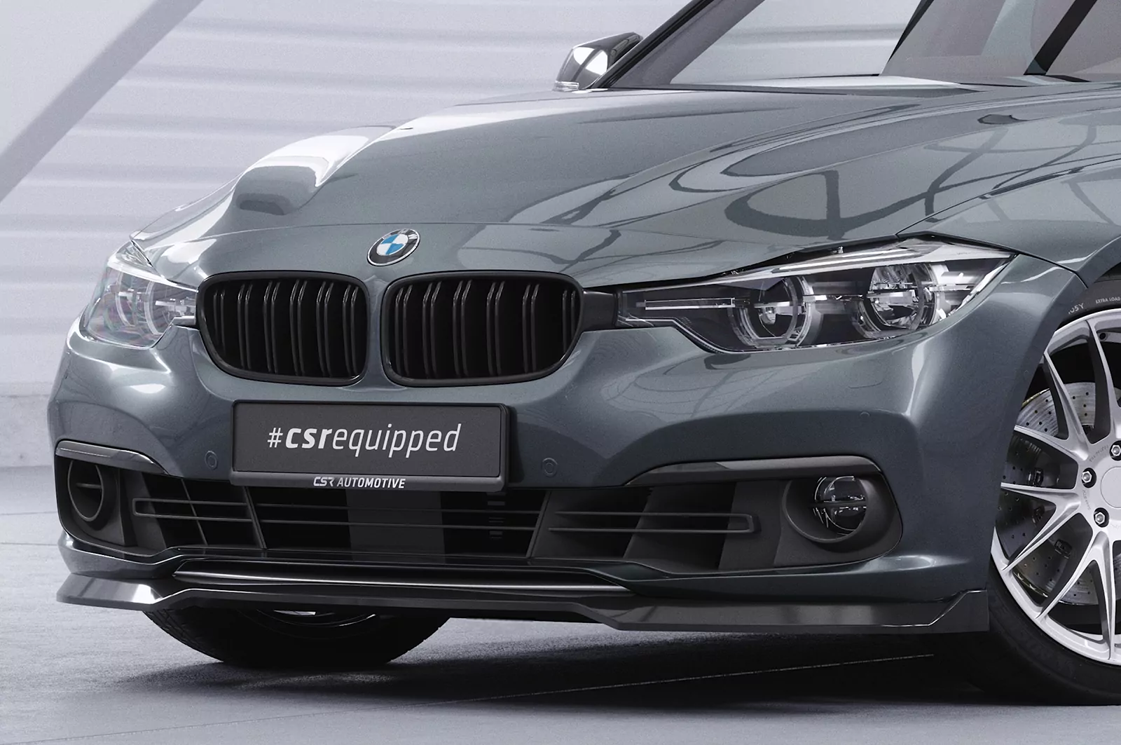 Cup-Spoilerlippe mit ABE für BMW 3er F30/F31 LCI CSL604 Schwarz Strukturiert