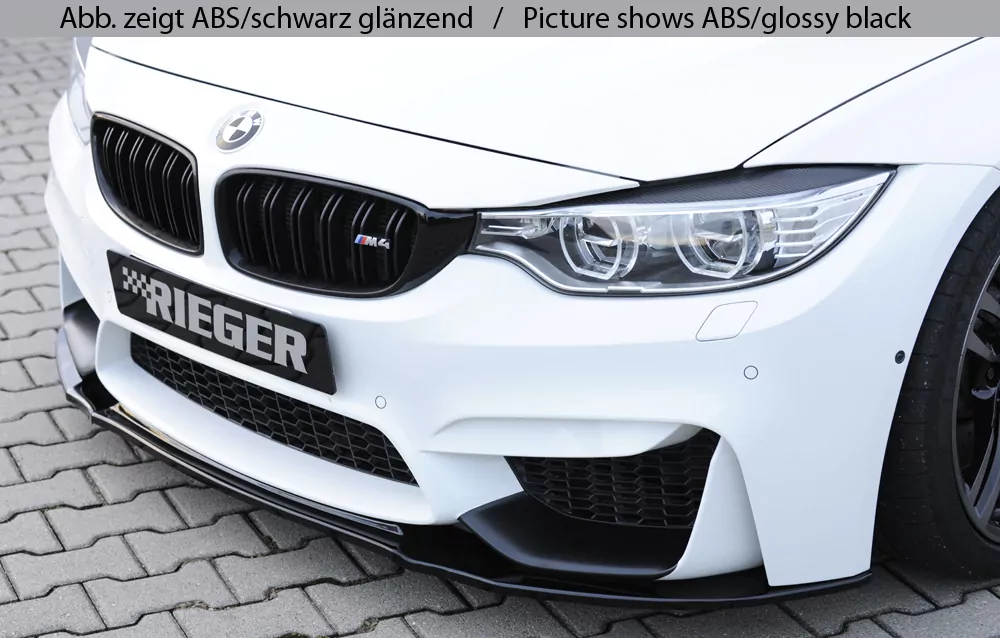 Rieger Spoilerschwert für BMW 4er F82 M4 (M3) | Coupé 01.14- für Frontschürze ohne BMW-Performance Frontaufsatz