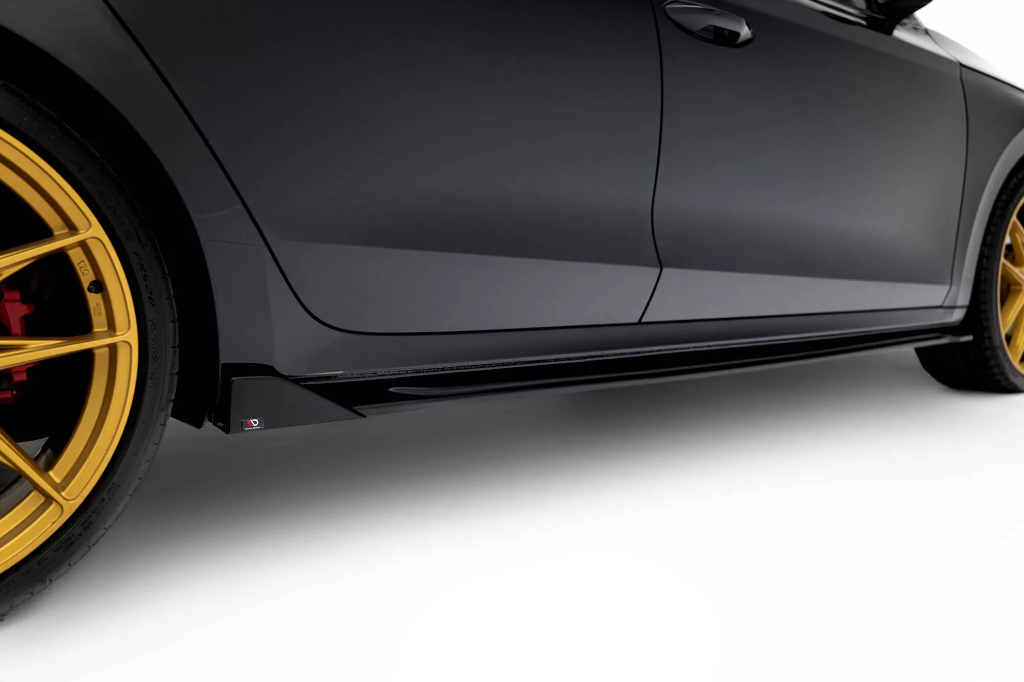 Seitenschweller Ansatz Für V.2 Für Skoda Octavia RS Liftback / Combi Mk4 / Mk4 Facelift Schwarz Hochglanz