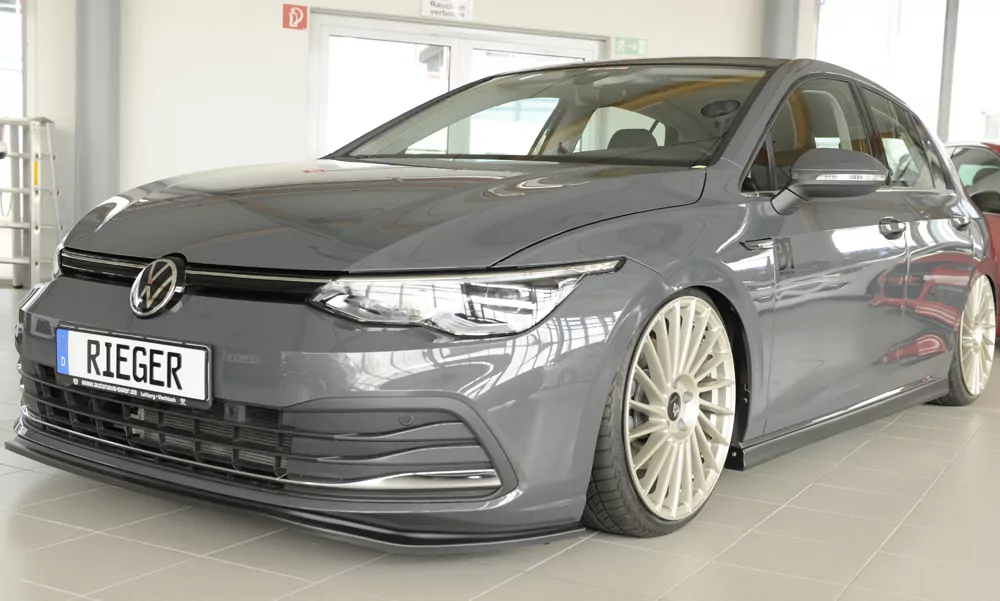 Rieger Seitenschweller rechts  (XS) matt schwarz für VW Golf 8 GTI 5-tür. 08.20-03.24 (bis Facelift)