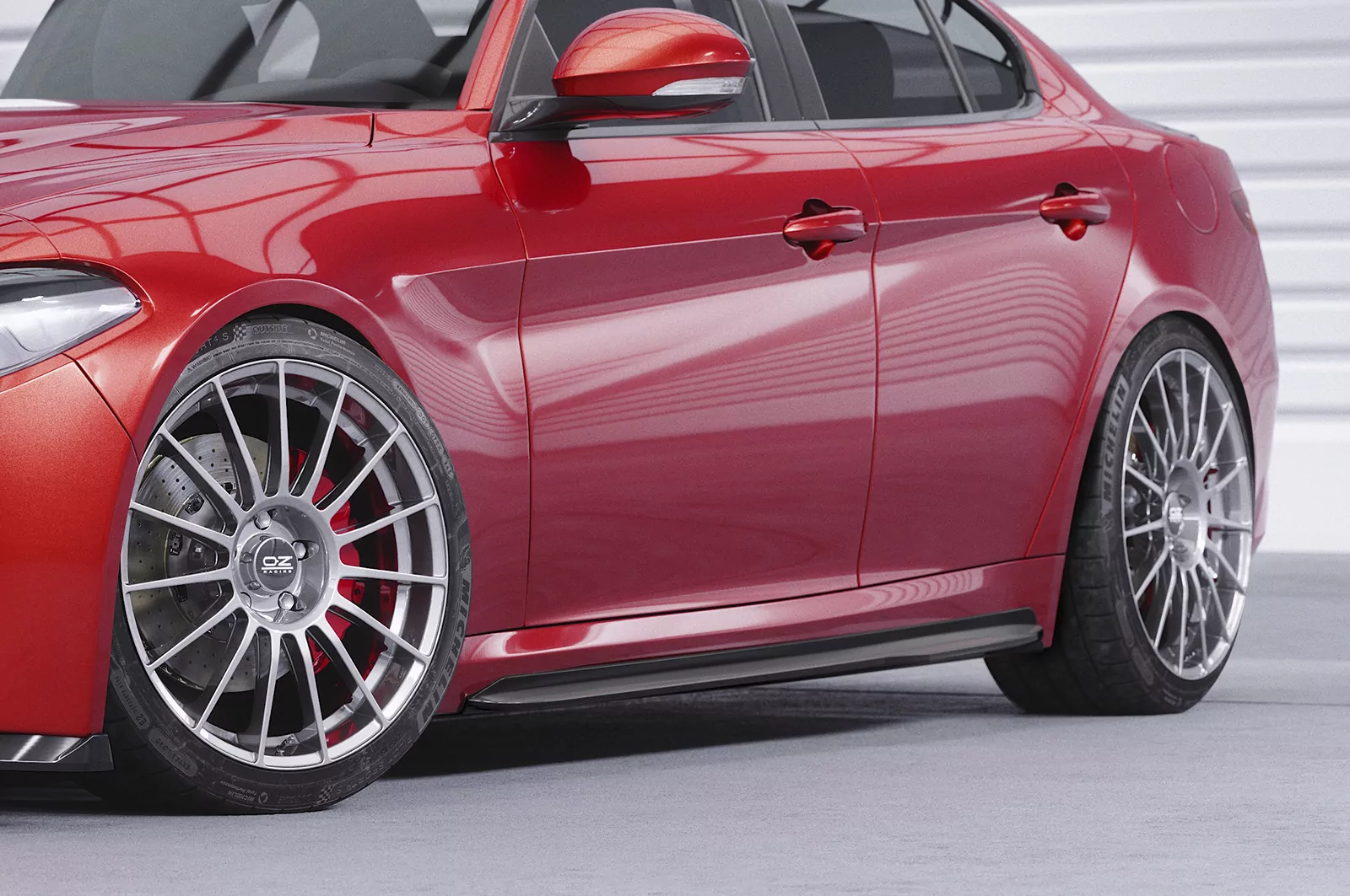 Seitenschweller für Alfa Romeo Giulia (Typ 952) SS567 Schwarz Strukturiert