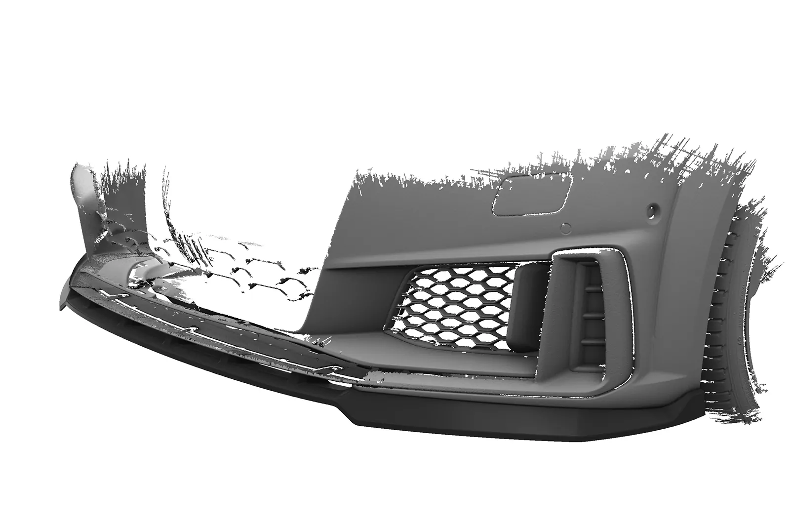 Cup-Spoilerlippe mit ABE für Audi TT FV/8S S-Line / TTS FV/8S CSL739 Schwarz Strukturiert