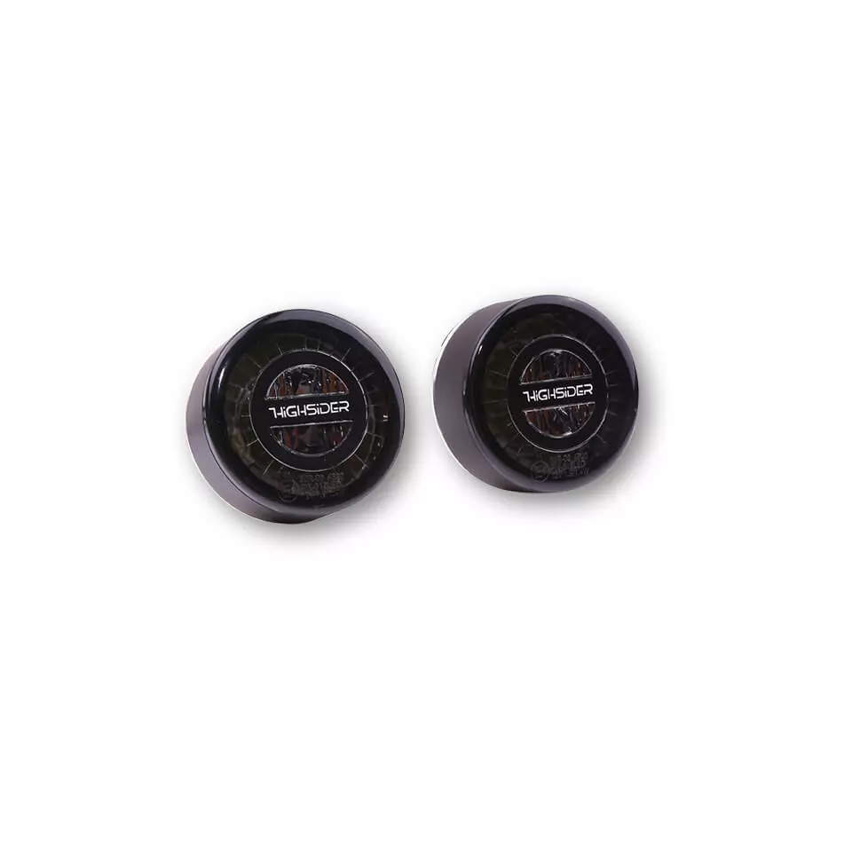 HIGHSIDER pro Rocket LED Blinker/Positionslicht Schwarz/Getönt 2in1, E-Geprüft (Paar)