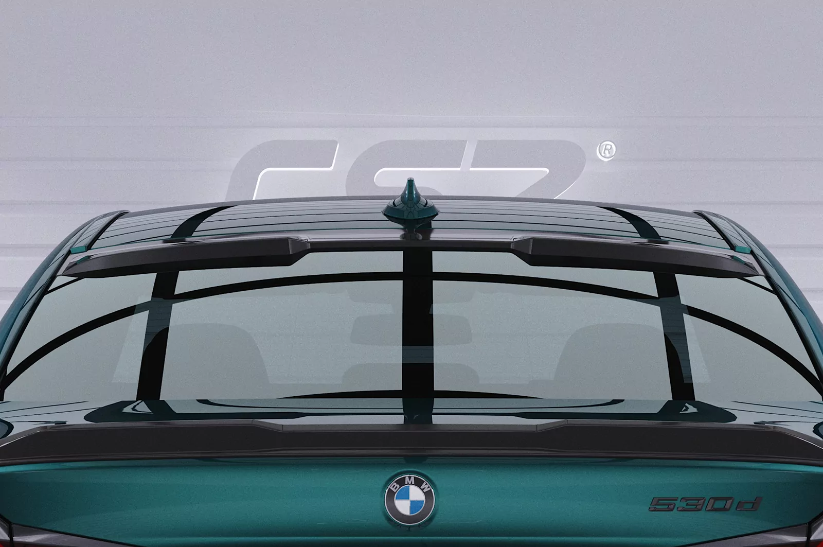 Heckscheibenblende für BMW 5er G30 Limousine HSB101 Schwarz Strukturiert