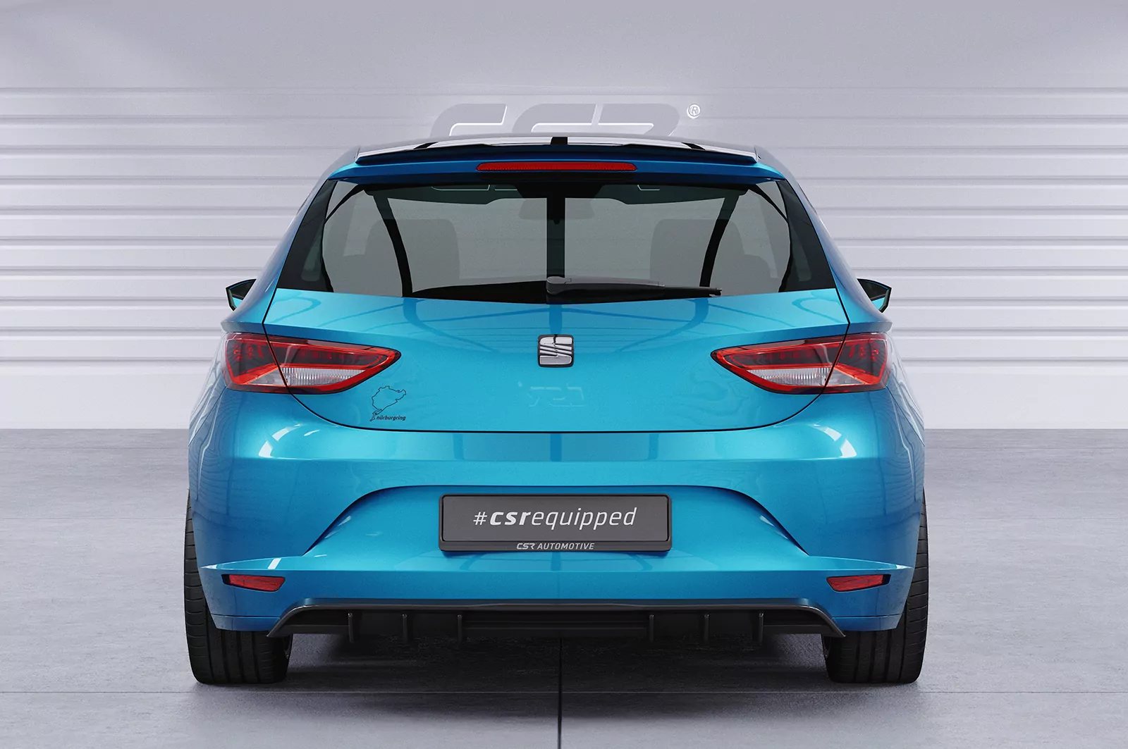 Heckflügel mit ABE für Seat Leon III (Typ 5F) HF632 Strukturiert (schwarz matt)