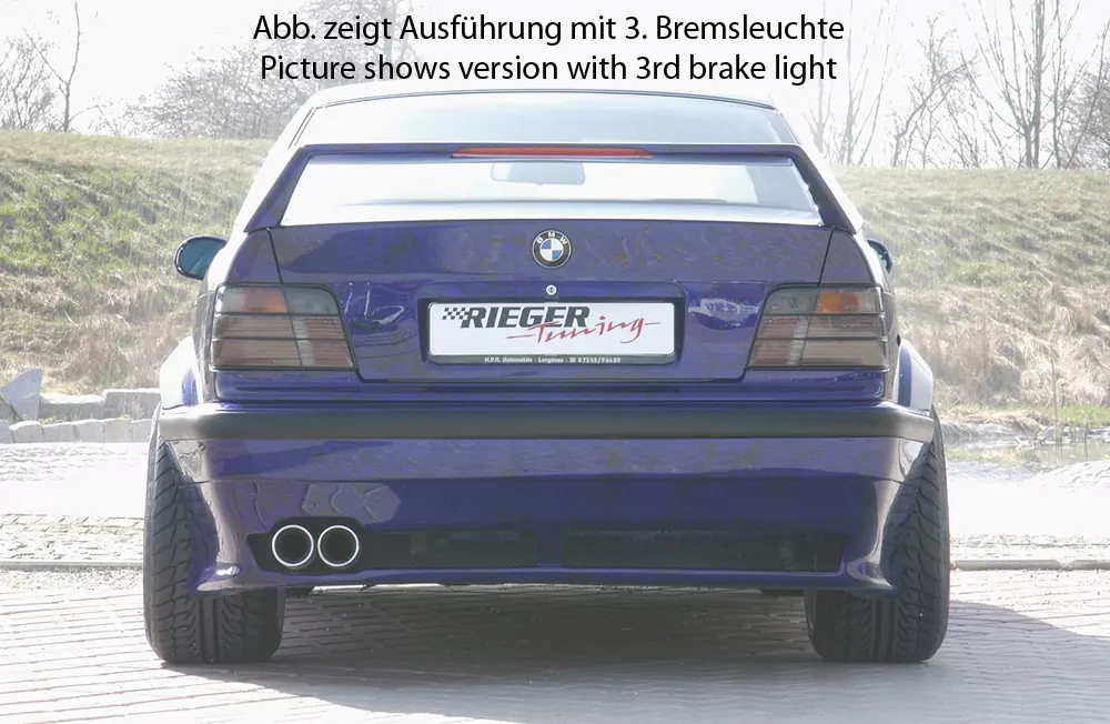 Rieger Heckflügel Breitbau II für BMW 3er E36 - Lim.   carbon optik