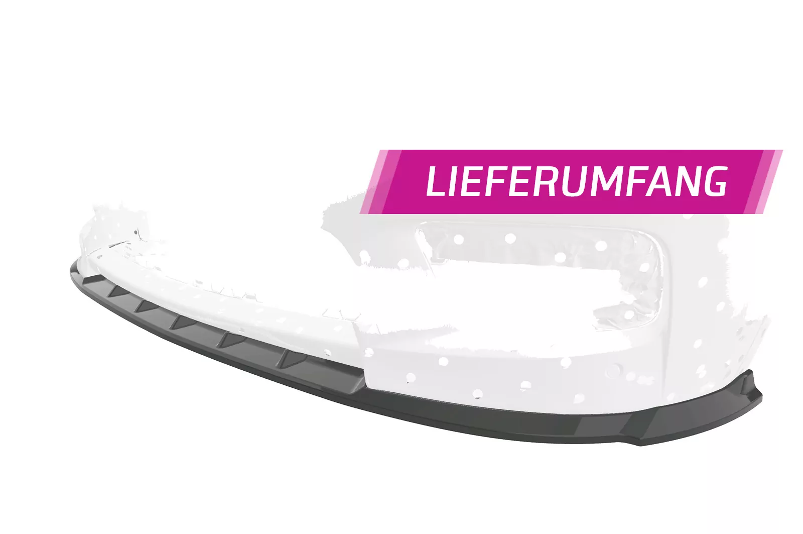 Cup-Spoilerlippe mit ABE für BMW X1 E84 M-Paket CSL547 Schwarz Strukturiert