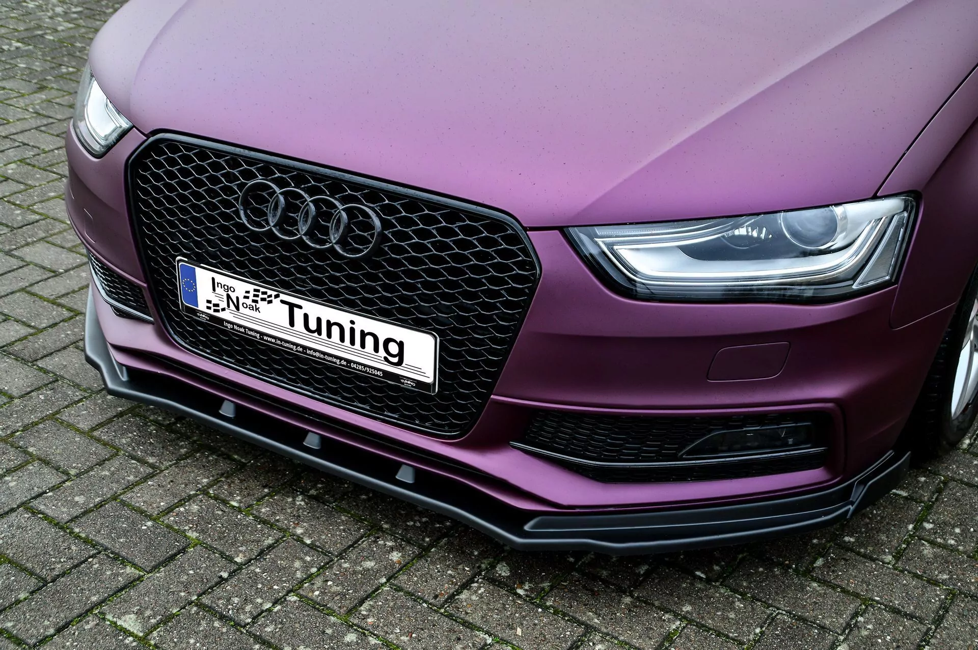 Cup Frontspoilerlippe mit Wings für Audi A4+ S4 B8 Facelift S-Line Bj. 2011-2015