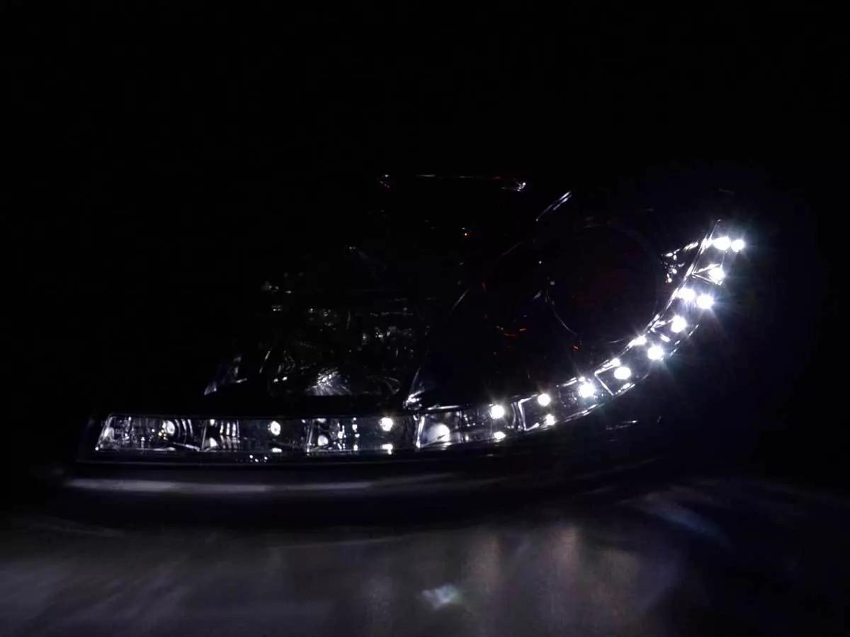 Scheinwerfer Set Daylight LED TFL-Optik Audi TT Typ 8N Bj. 99-06 chrom