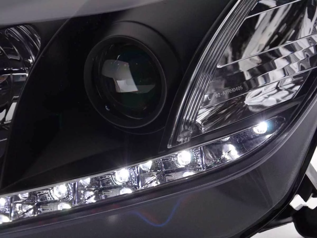 Scheinwerfer Set Daylight LED TFL-Optik Opel Astra H schwarz